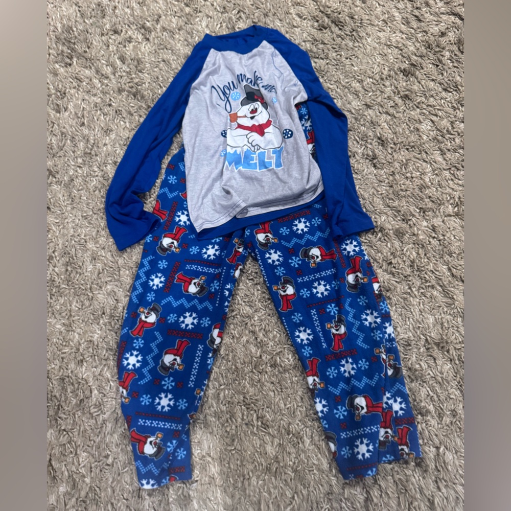 Frosty the snowman pajamas size 10 guc